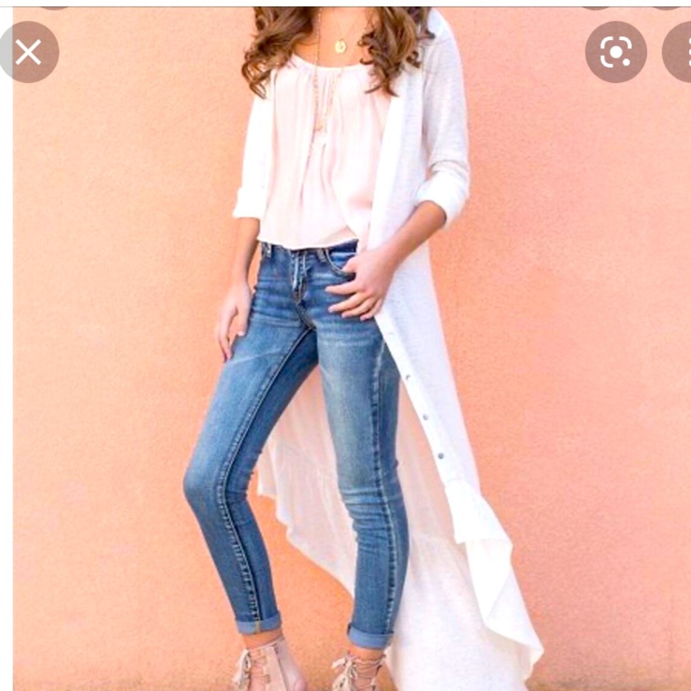 Joyfolie Lalita Hi Low Duster EUC sz sm